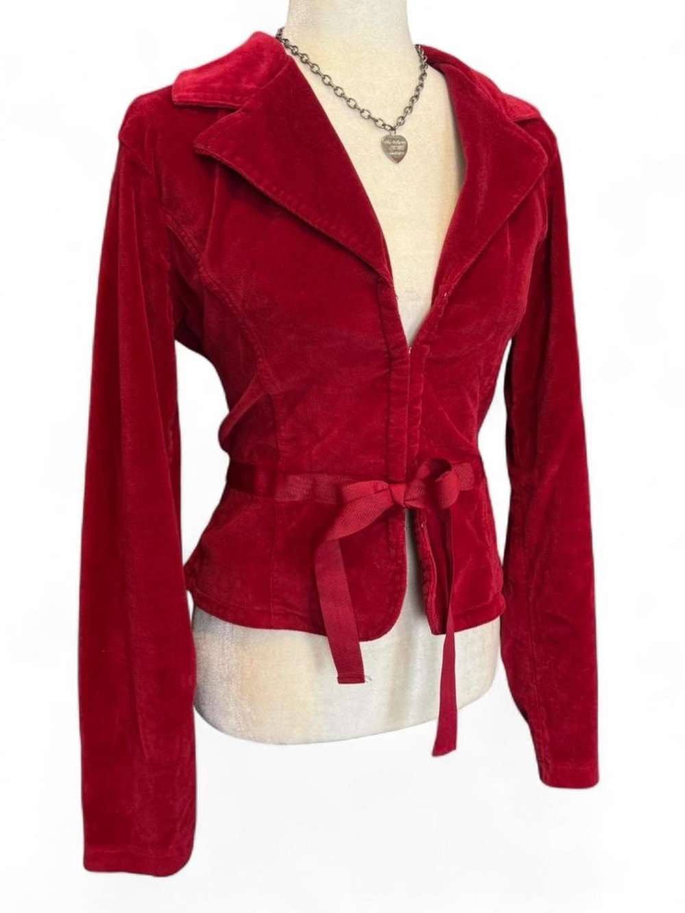SO Red Velvety Blazer